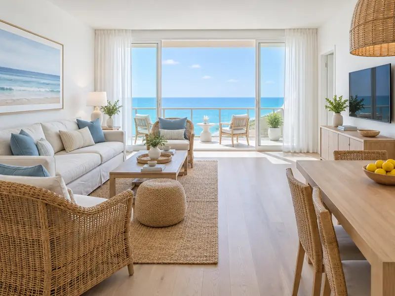 Example coastal condo after: bright, straight, well-composed photo