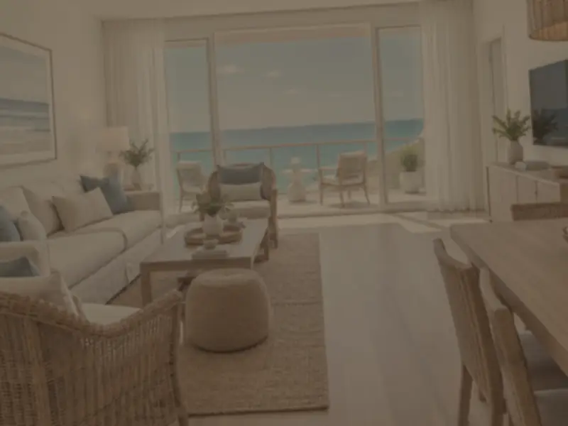 Example coastal condo before: dark, tilted photo
