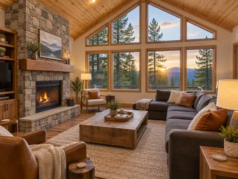 Example cabin living room